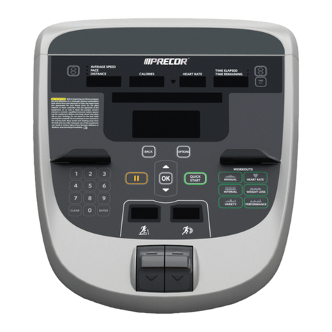 Precor P30 Console Operating and maintaining