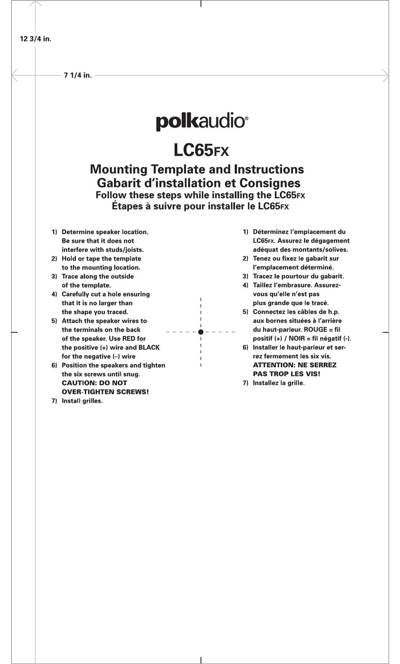 Polk Audio LC65FX installation instructions