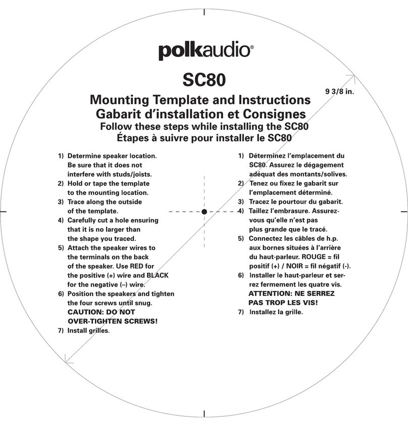 Polk Audio SC80 instructions