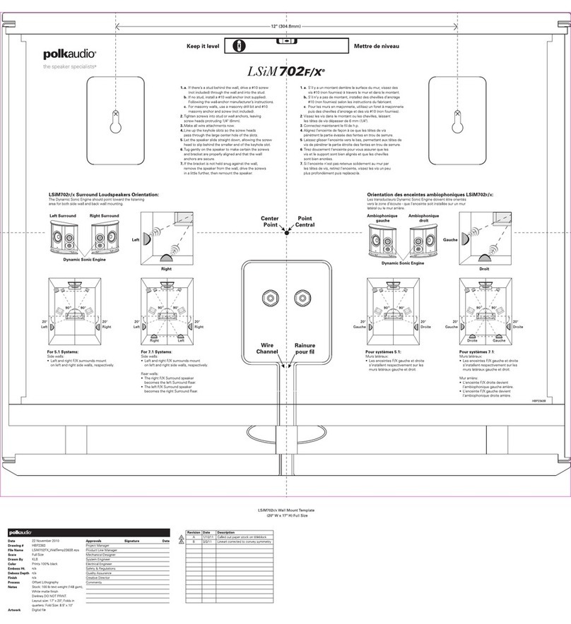 Polk Audio LSIM702F Specifications