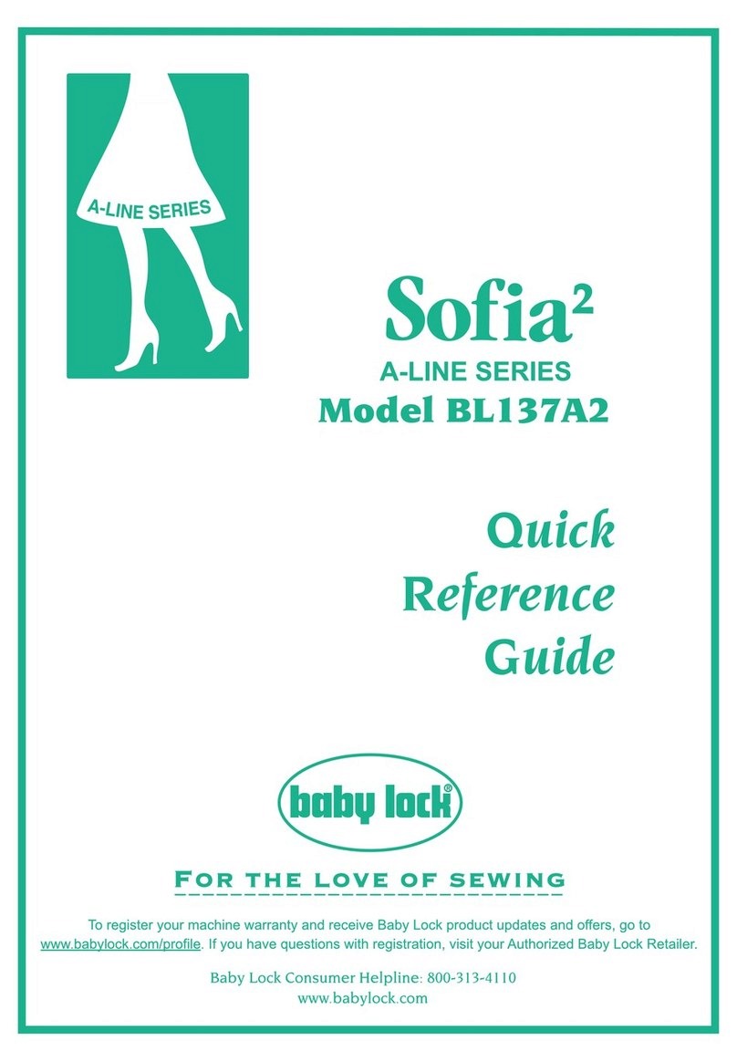 Baby Lock Sofia2 BL137A2 User manual Baby Lock Sofia2 BL137A2 User manual
