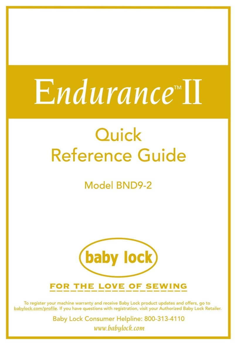 Baby Lock Endurance II BND9-2 Quick reference guide