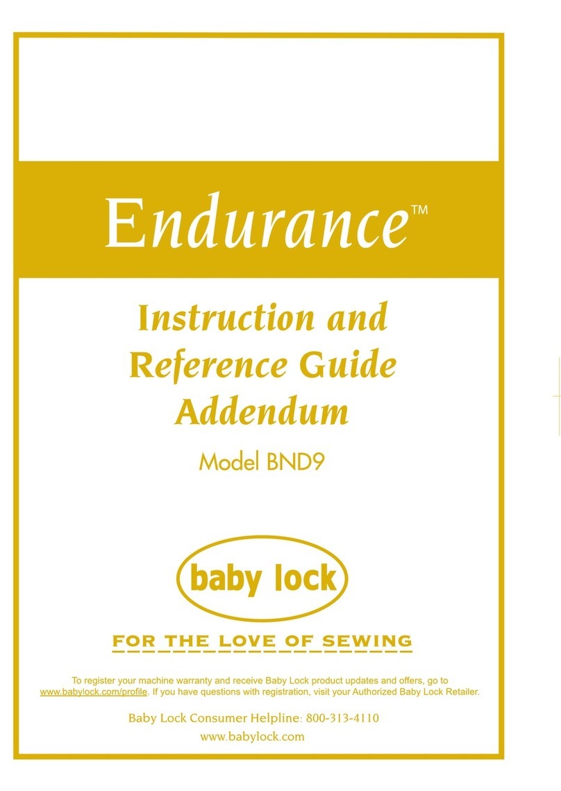Baby Lock Endurance BND9 Technical manual
