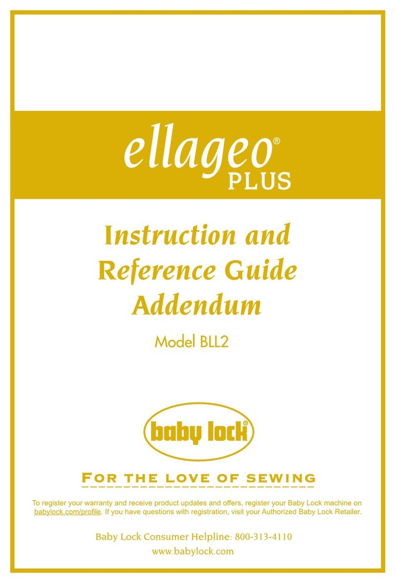 Baby Lock Ellageo PLUS BLL2 Technical manual