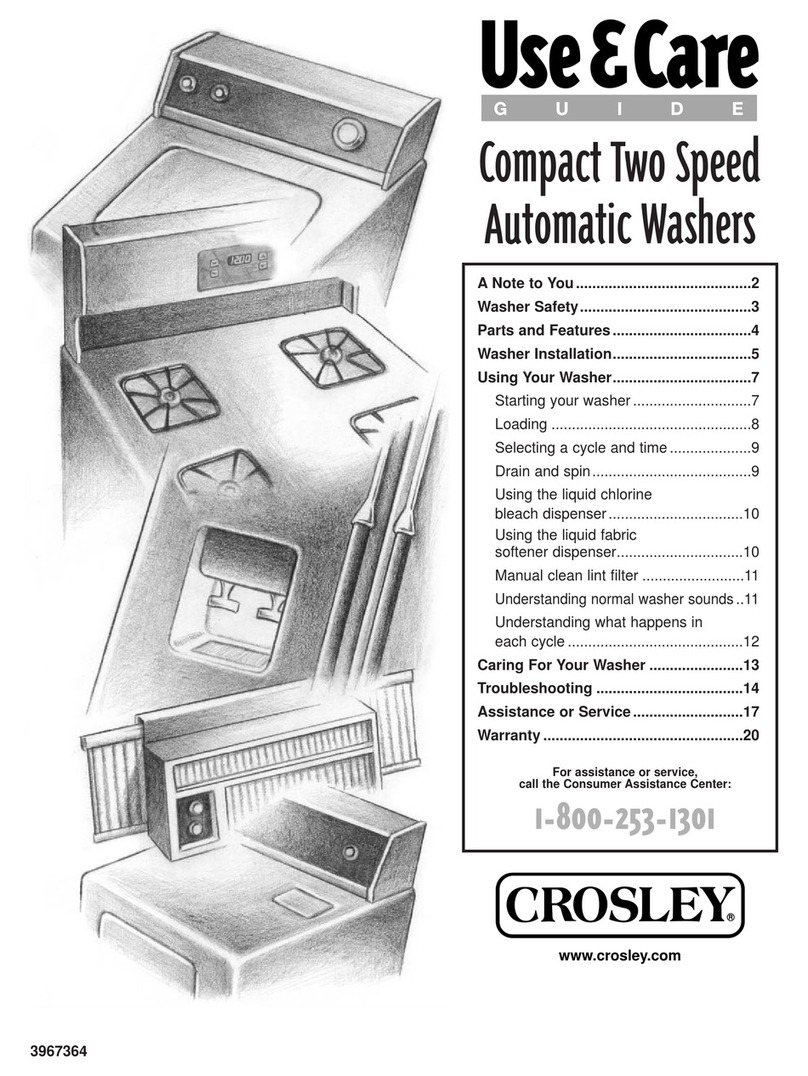 Crosley Compact Two speed automatic washer User manual