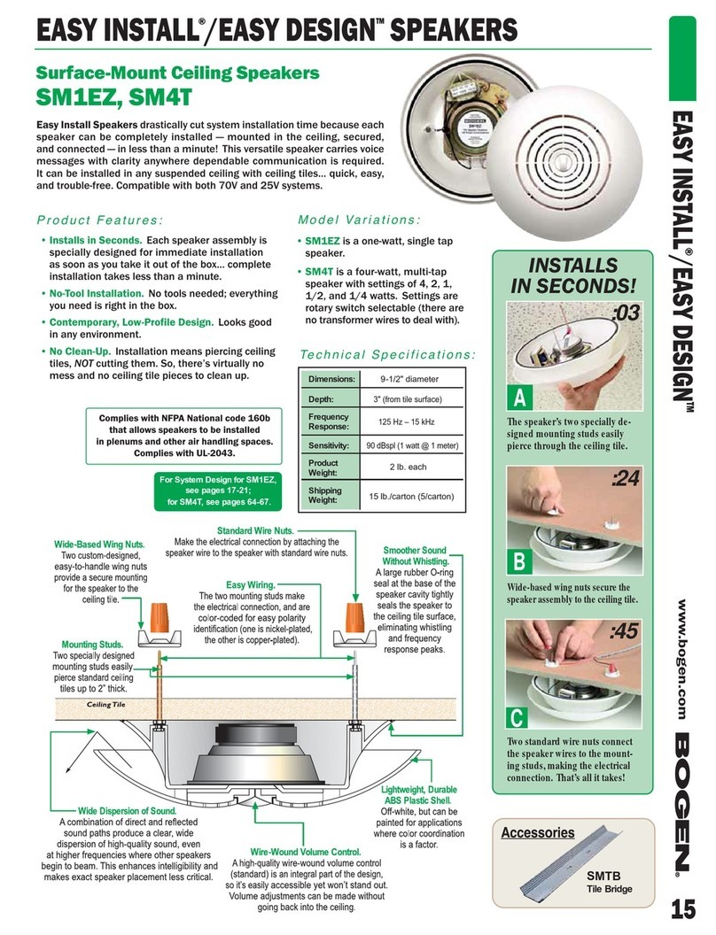 Bogen EASY INSTALL User manual Bogen EASY INSTALL User manual