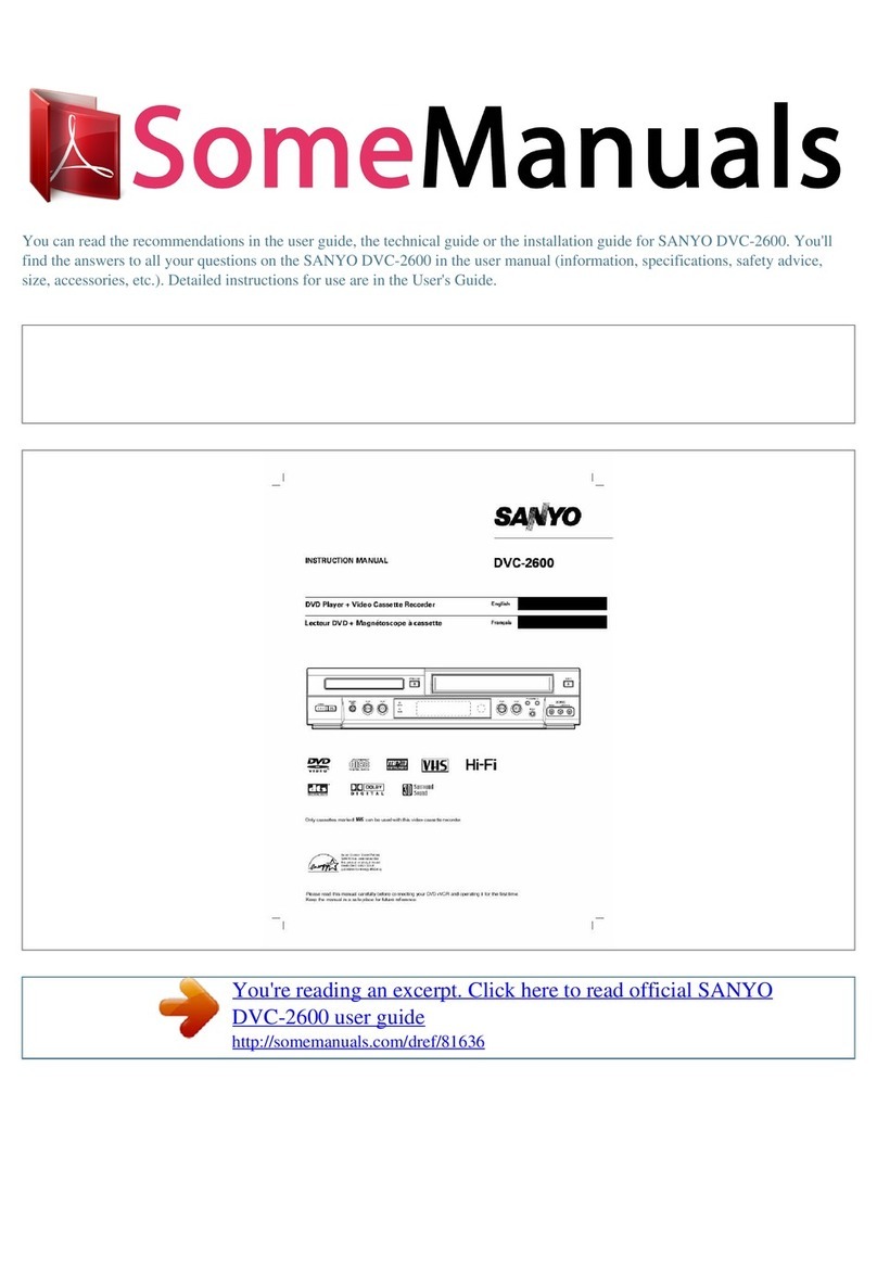 Sanyo DVC-2600 instruction manual