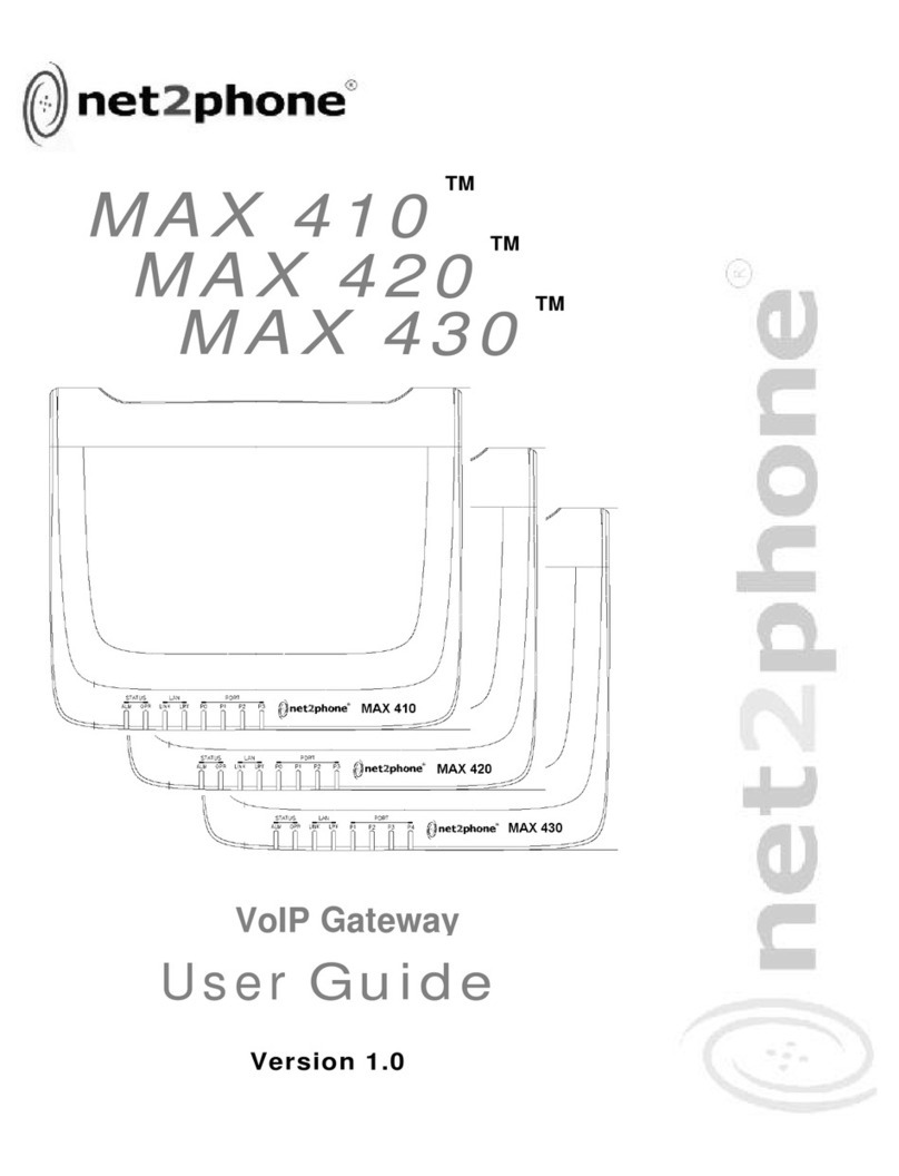 Net2Phone Max 410 User manual