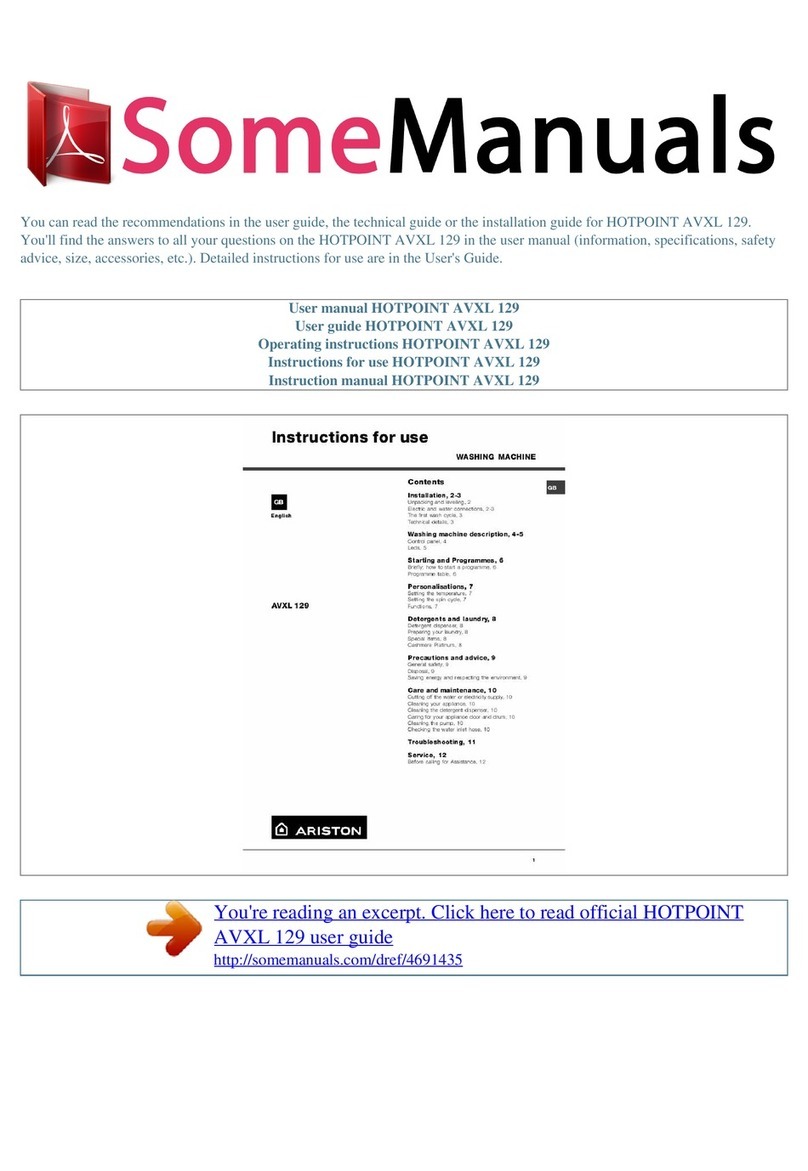 Ariston AVXL 129 User manual