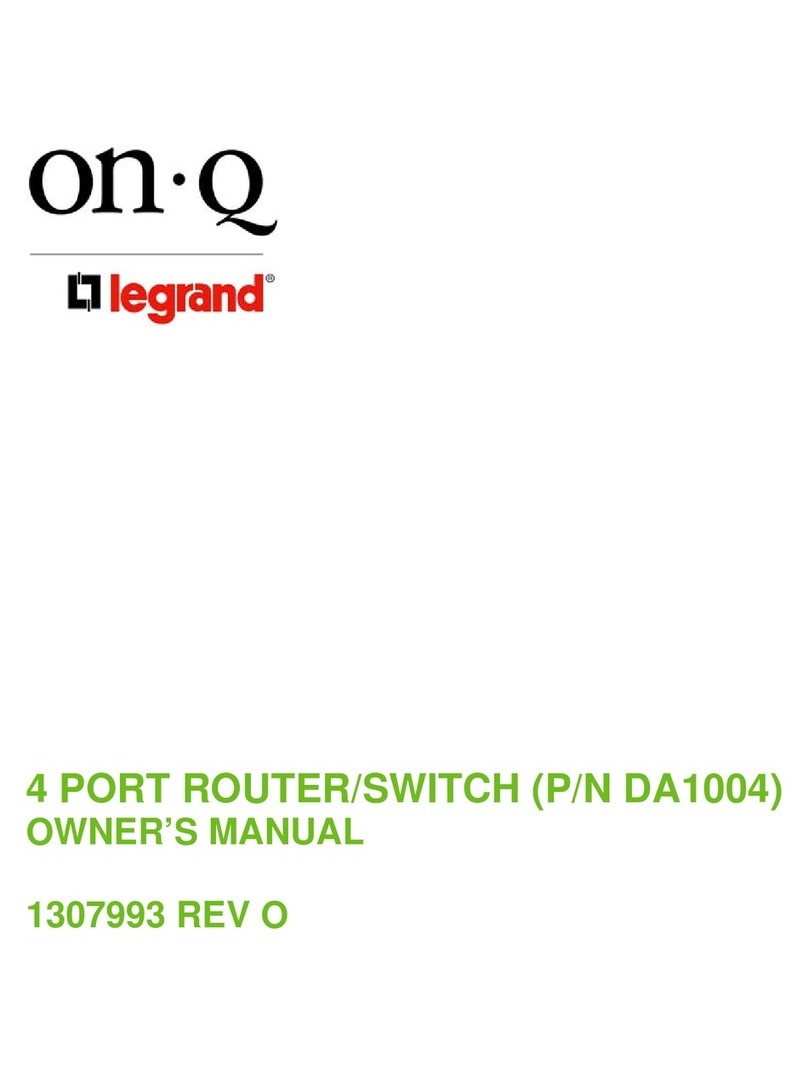 On-Q/Legrand DA1004 owner's manual