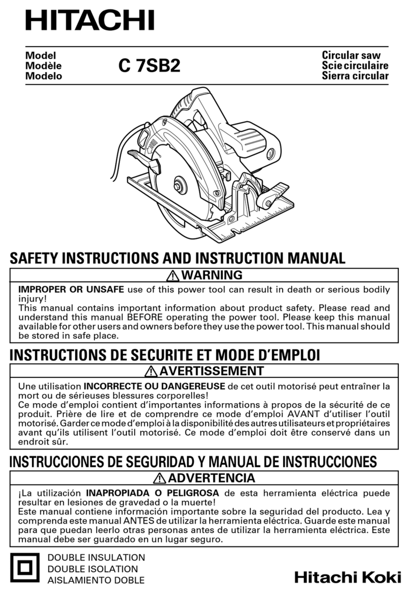 Hitachi C 7SB2 Safety instructions and instruction manual