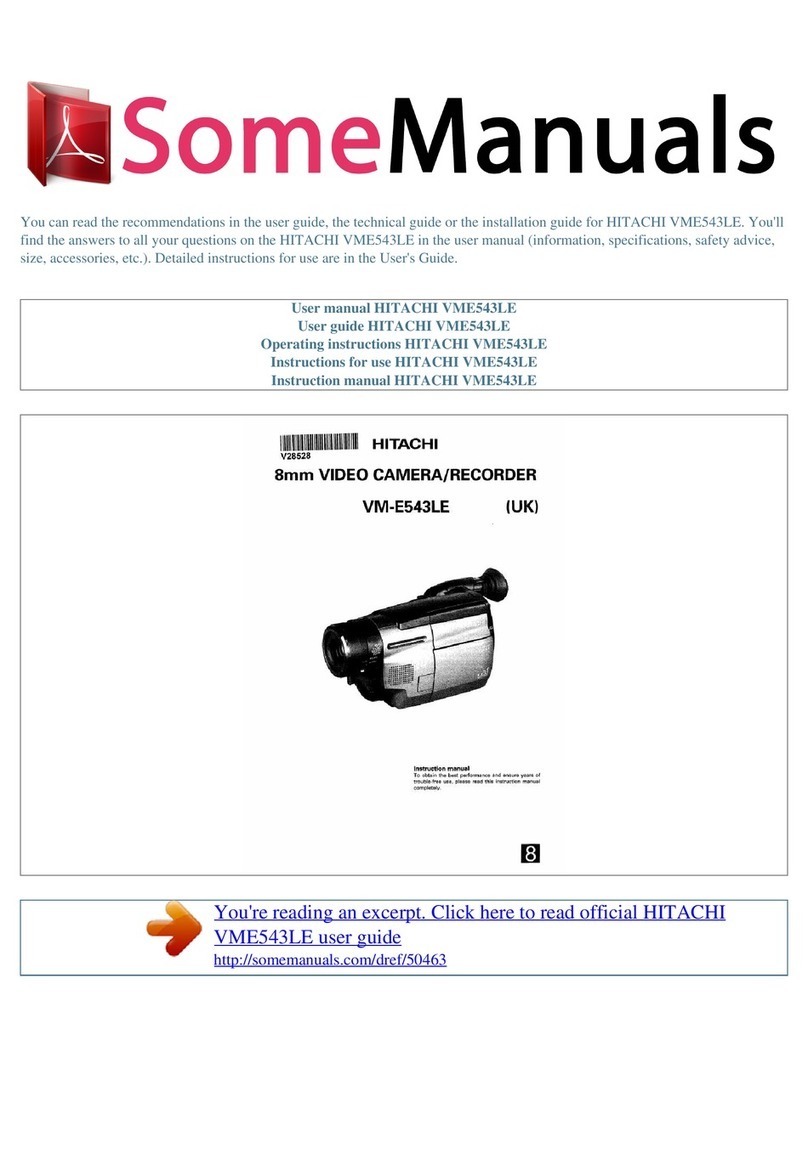 Hitachi VM-E543LE User manual