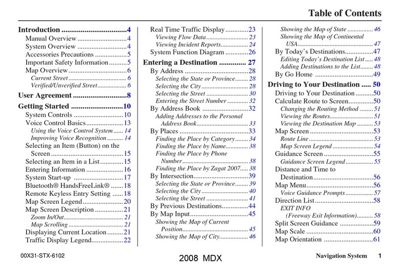 Acura 2008 MDX Navigation manual