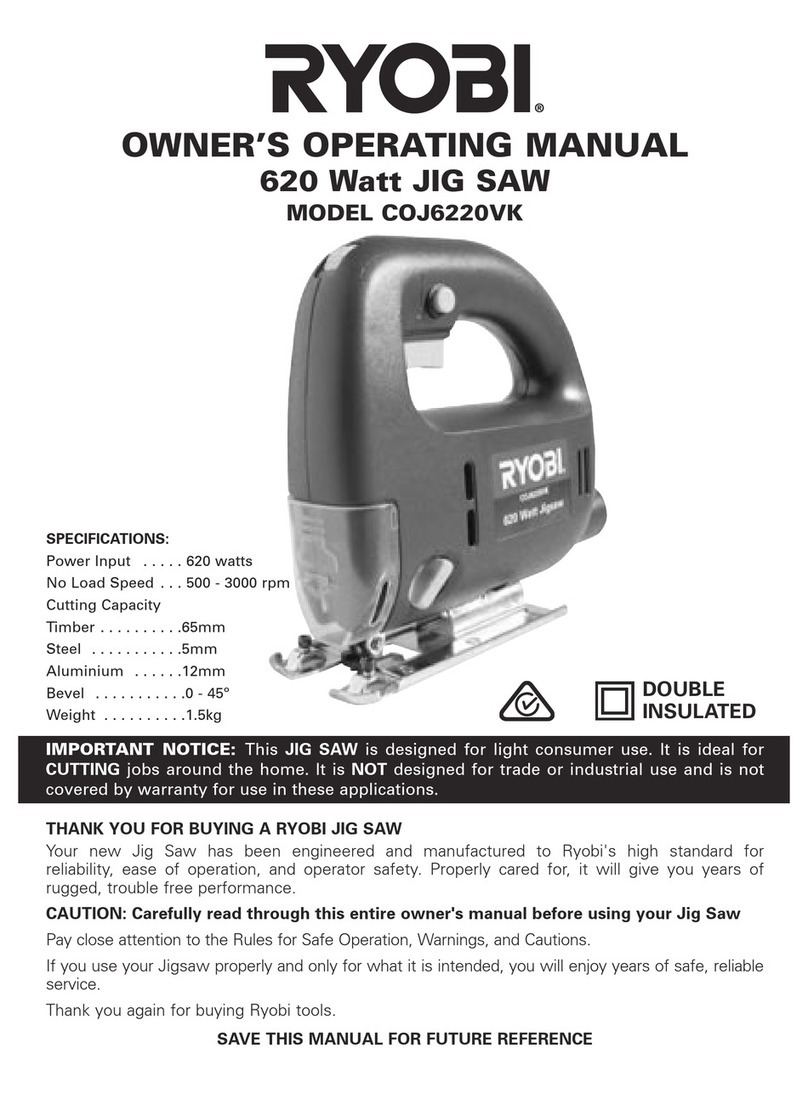 Ryobi COJ6220VK Operation manual