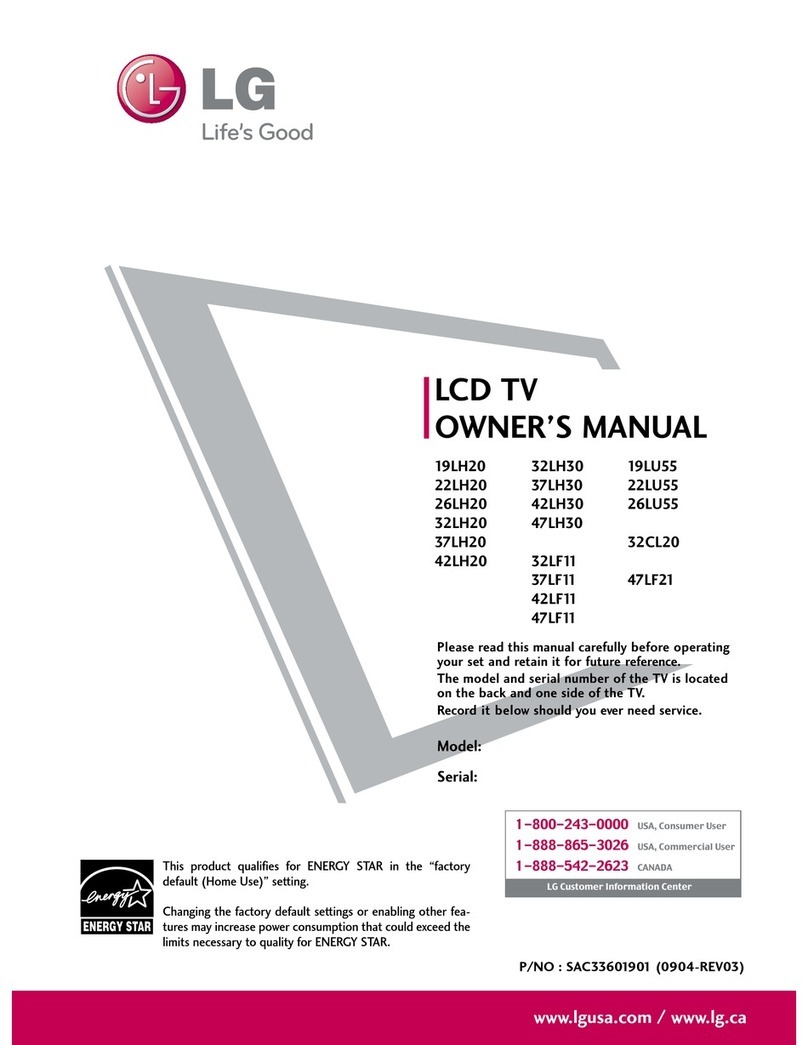 LG 32LF11 -  - 32" LCD TV User manual