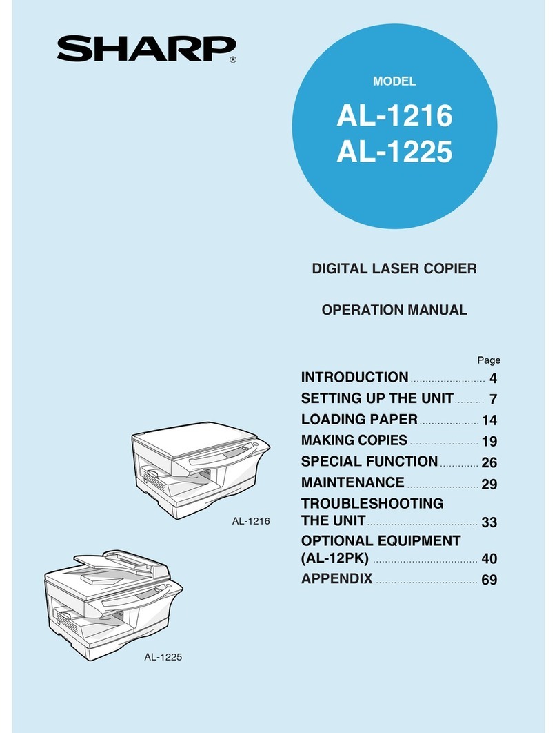 Sharp AL-1216 User manual