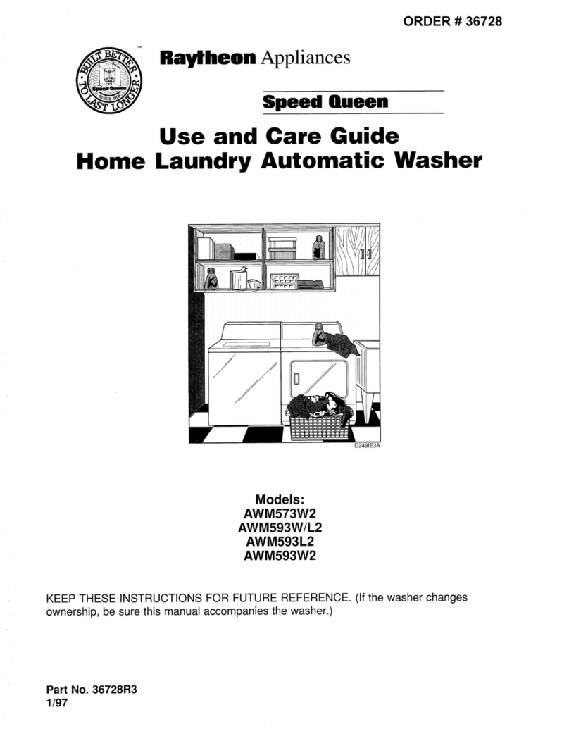 Speed Queen AWM573W2 User manual