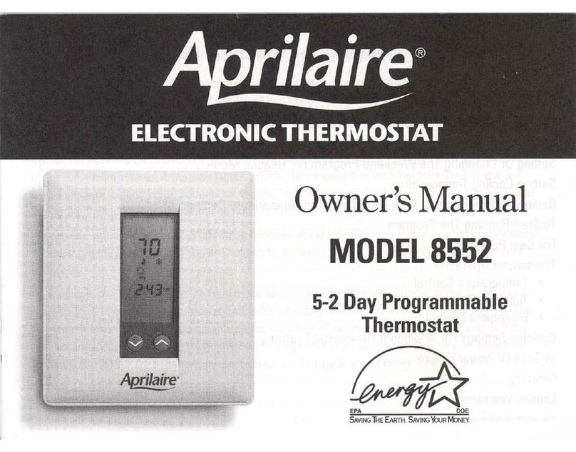Aprilaire 8552 owner's manual