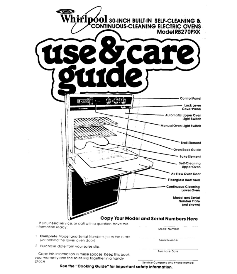 Whirlpool RB270PXK Use and care guide