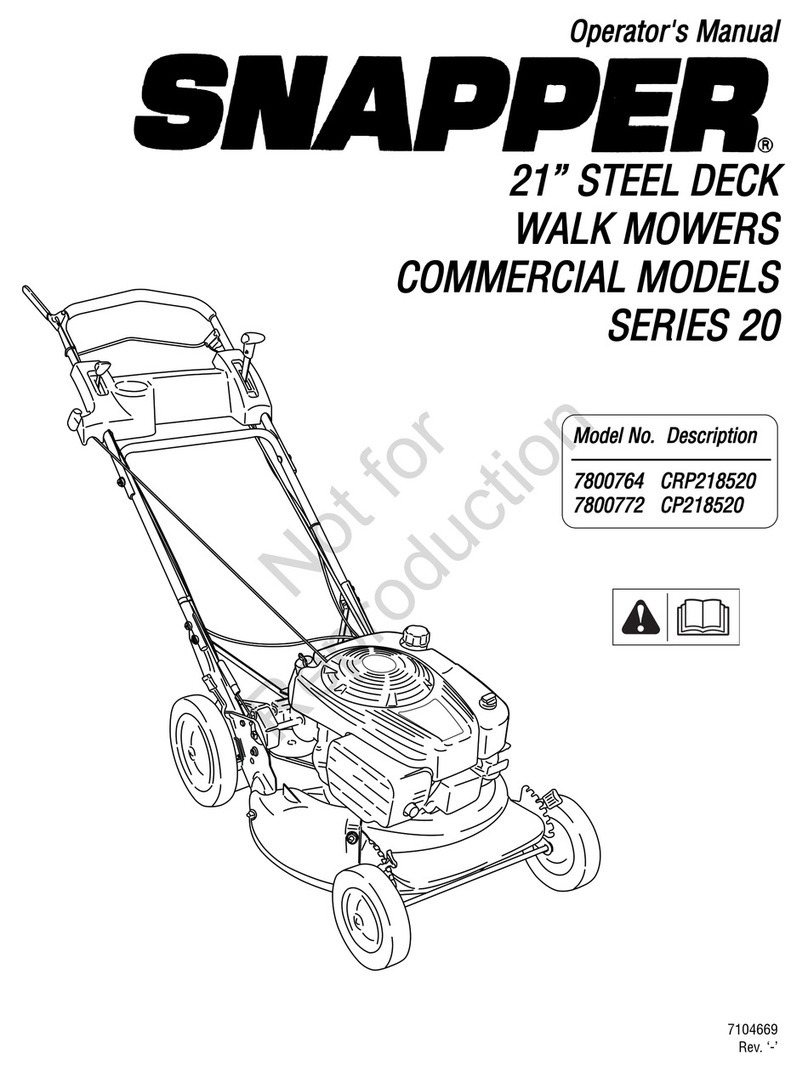 Snapper 7800764 User manual Snapper 7800764 User manual