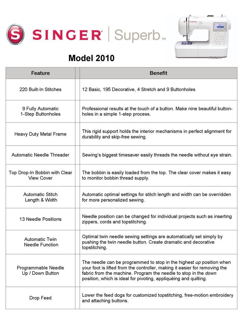 Singer Superb 2010 Features & benefits
