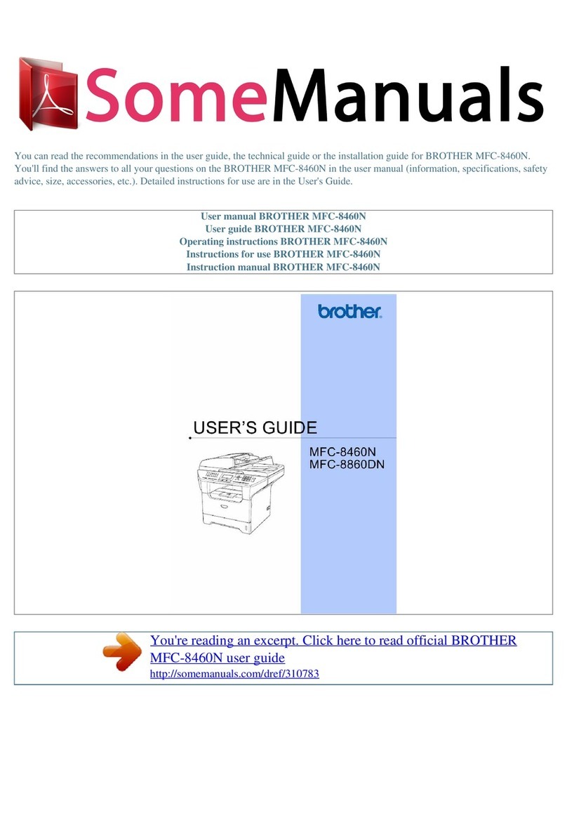 Brother MFC-8460N User manual Brother MFC-8460N User manual