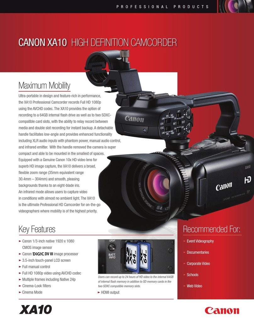 Canon XA10 User manual