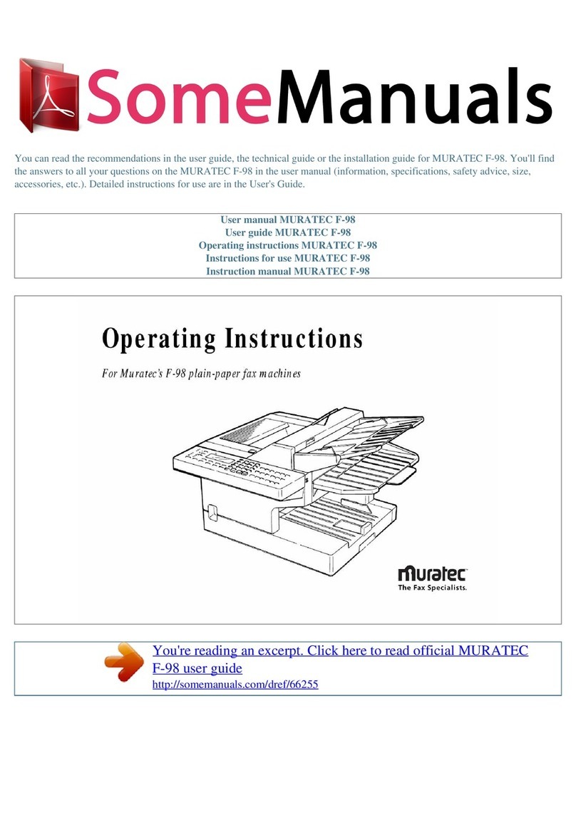 Muratec F-98 operating instructions