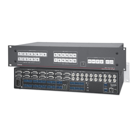 Extron electronics MPX Plus 866 A user manual