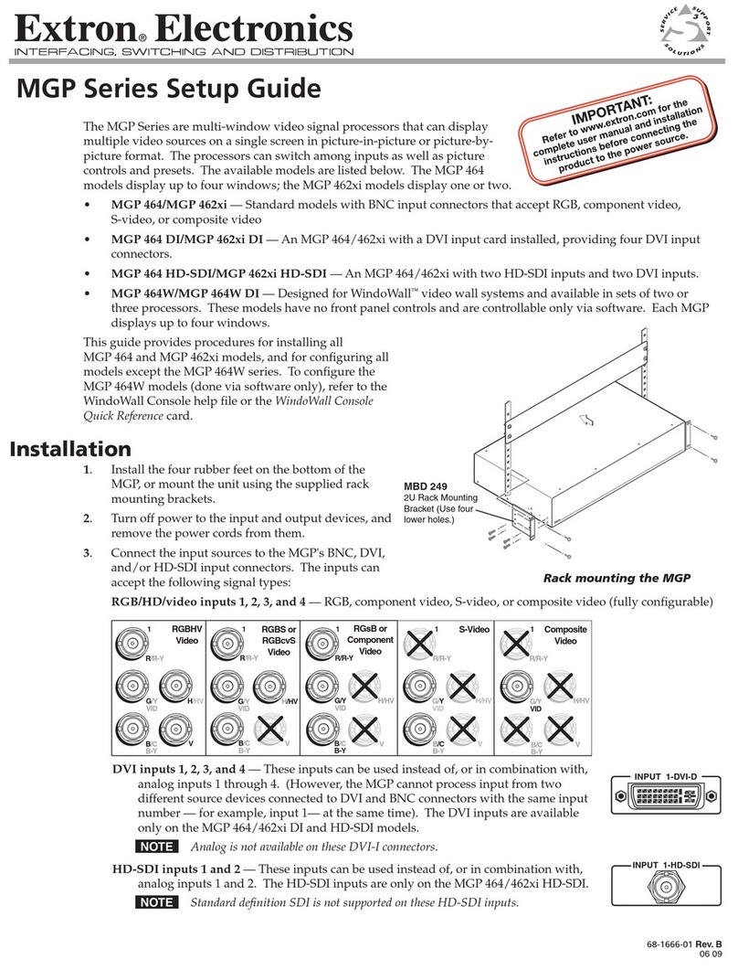 Extron electronics MGP 464 User manual