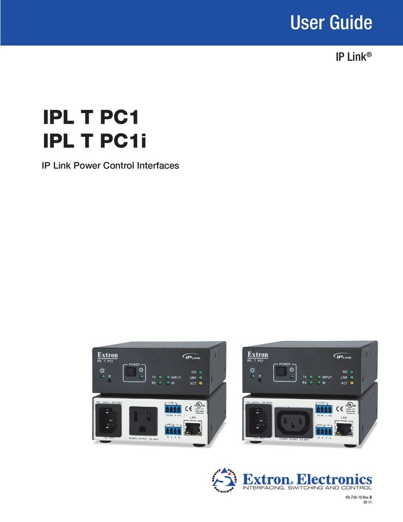 Extron electronics Interface IPL T PC1 user guide Extron electronics Interface IPL T PC1 user guide