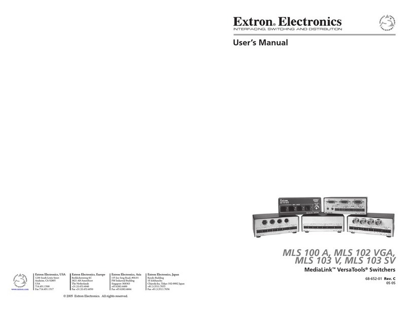 Extron electronics MLS 100 A User manual