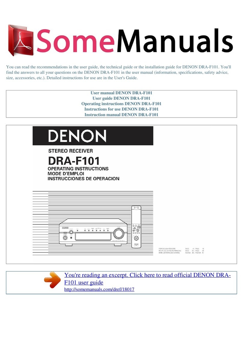 Denon DRA-F101 User manual