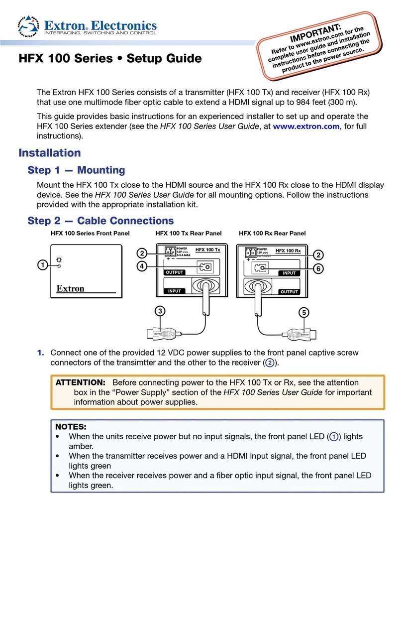 Extron electronics HFX 100 Tx User manual