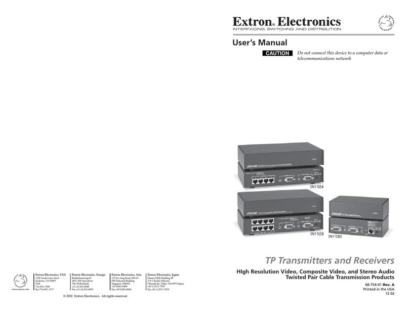 Extron electronics IN1124 User manual Extron electronics IN1124 User manual