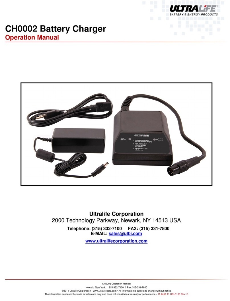 Ultralife CH0002 Operation manual