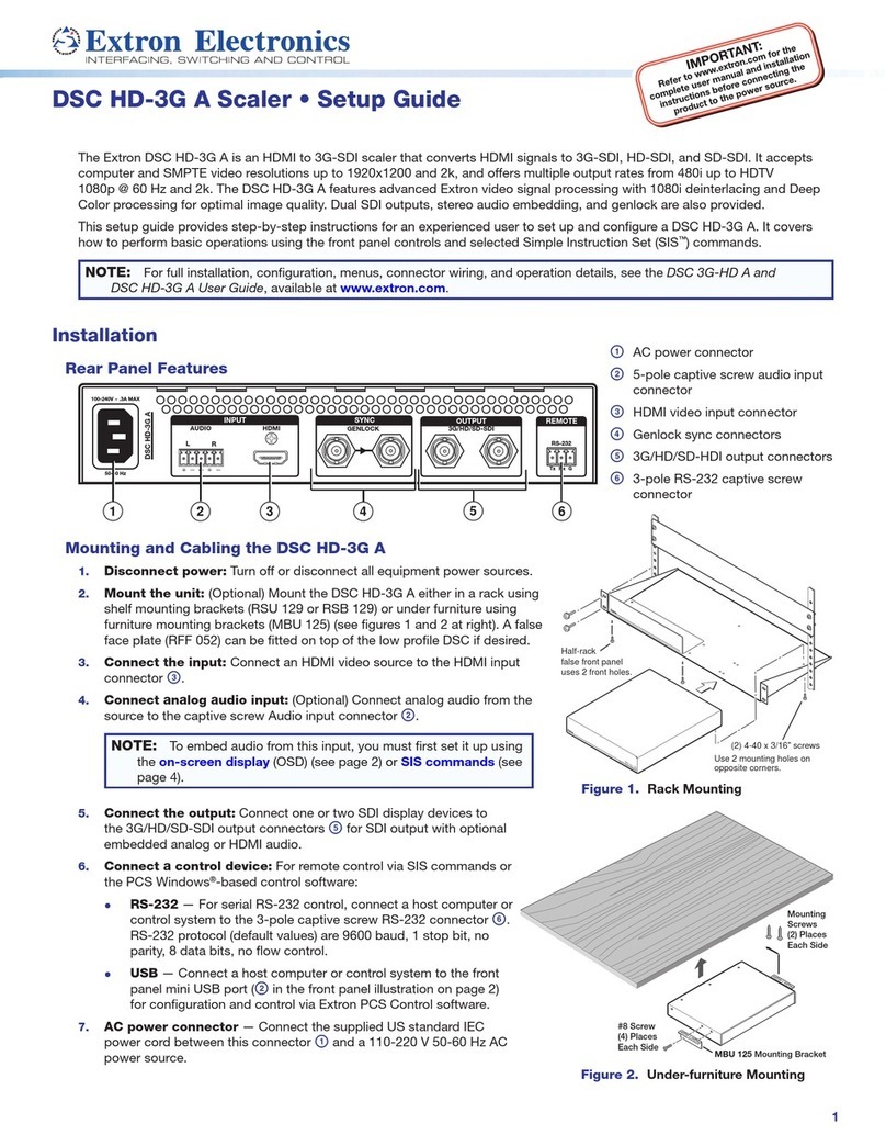 Extron electronics DSC HD-3G A User manual