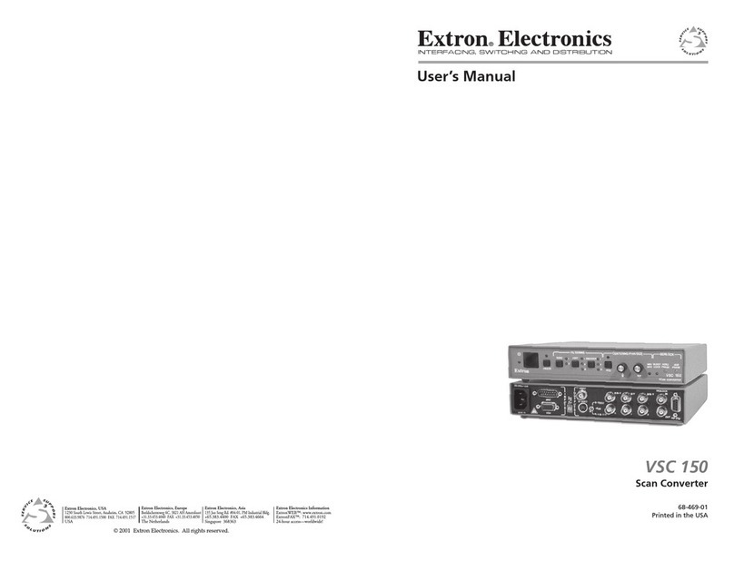 Extron electronics VSC 150 User manual