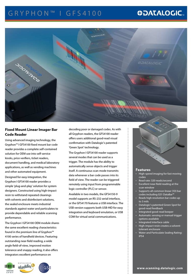 Datalogic Gryphon GFS4100 Brochure & specs