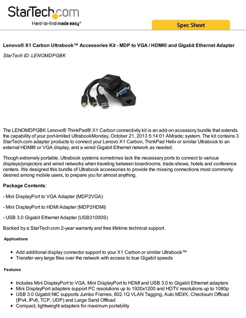 StarTech.com LENOMDPGBK Spec sheet