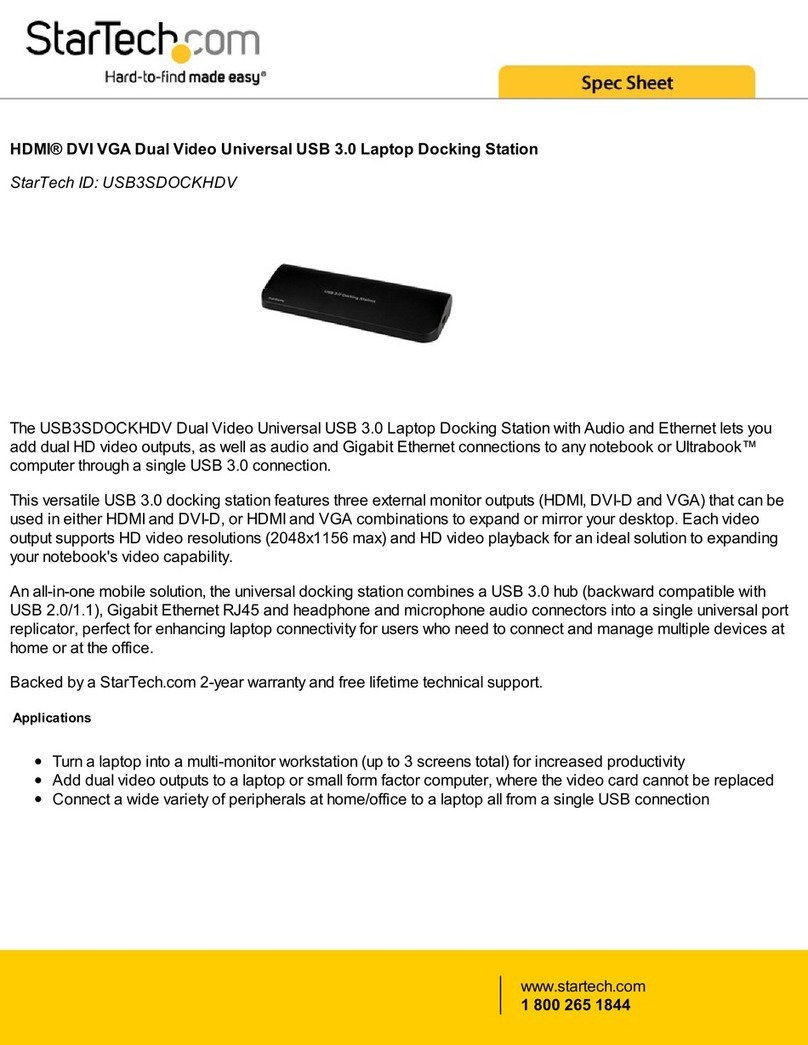 StarTech.com USB3SDOCKHDV System manual