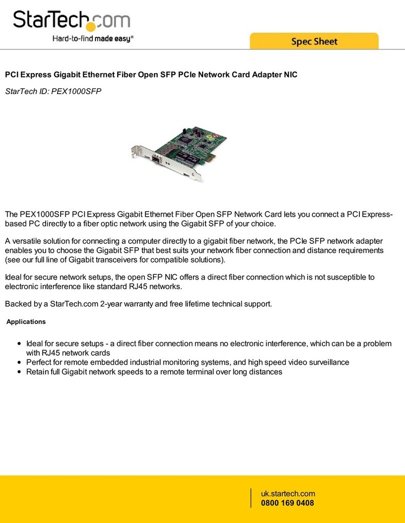 StarTech.com PEX1000SFP System manual StarTech.com PEX1000SFP System manual
