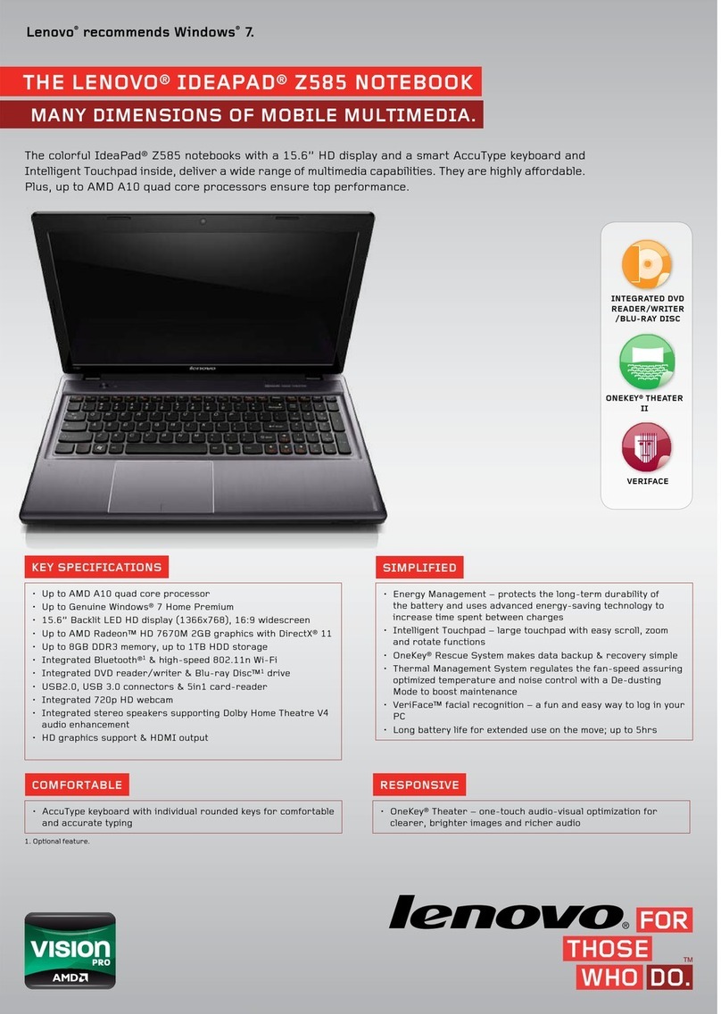 Lenovo IdeaPad Z585 User manual