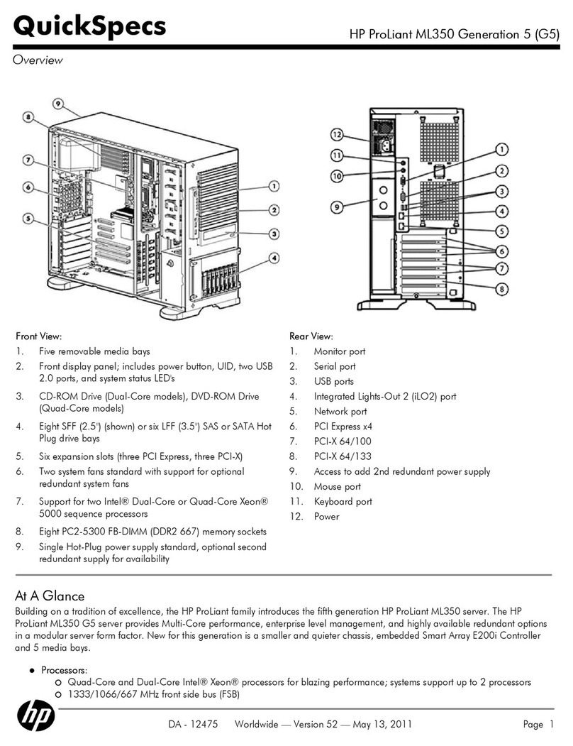 HP ML350 - ProLiant - G2 User instructions