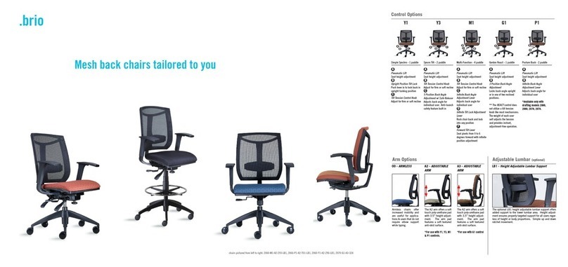 9to5 seating .brio Y1 Specifications