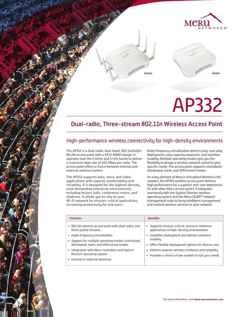 Meru Networks AP332e User manual Meru Networks AP332e User manual