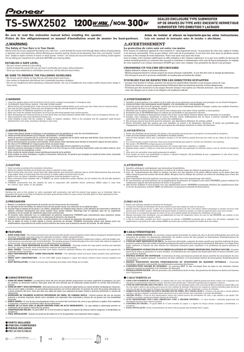 Pioneer TS-SWX2502 User manual