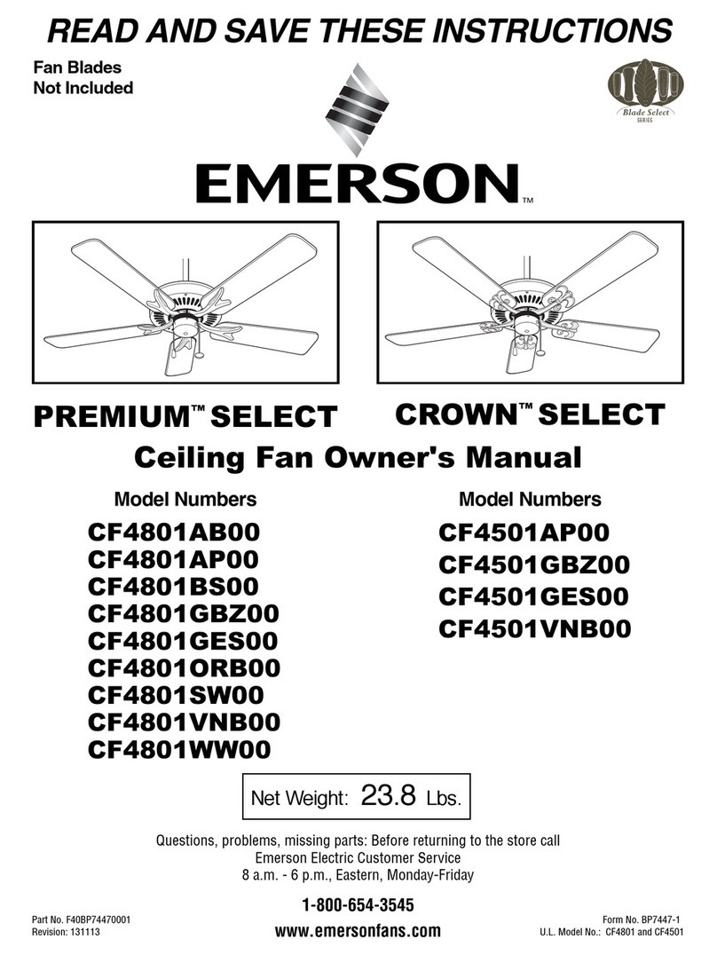 Emerson PREMIUM SELECT CF4801AB00 User manual