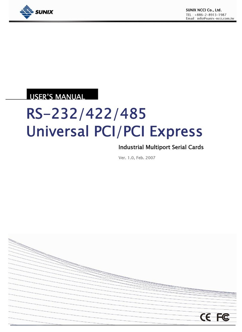 Sunix Universal PCI ExpressMulti-IORS-232 / ParallelCommunication... User manual