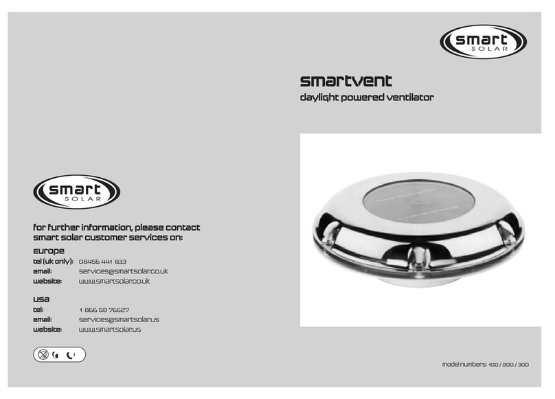 Smart Solar Smartvent 100 instruction manual Smart Solar Smartvent 100 instruction manual